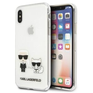 Citas preces Karl Lagerfeld  Karl Lagerfeld Karl & Choupette iPhone Xs Max Case - Transparent 