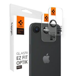 Citas preces Spigen  Spigen Optik Pro GLAS.TR "Ez Fit" Camera Cover 2-pack for iPhone 16e - Black 