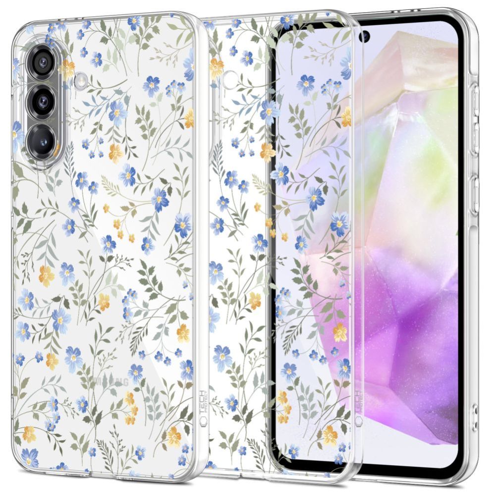 Citas preces Tech-Protect Tech-Protect FlexAir Case for Samsung Galaxy A36 5G - Daisies with Leaves