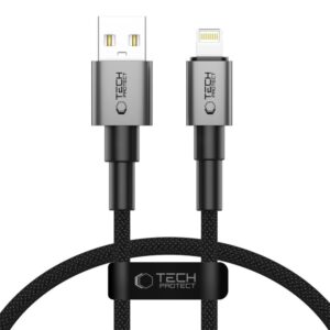 Kitos prekės Tech-Protect  Tech-Protect Ultraboost DNA USB-A / Lightning cable 12W/2.4A 25 cm - gray 
