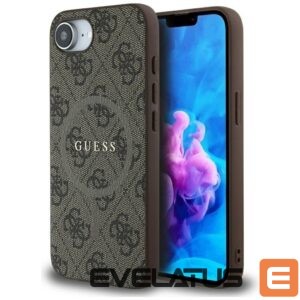 Citas preces Guess  Guess 4G Ring Classic Logo MagSafe iPhone 16e Case - Brown 