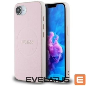 Citas preces Guess  Guess Grained Ring MagSafe iPhone 16e Case - Pink 