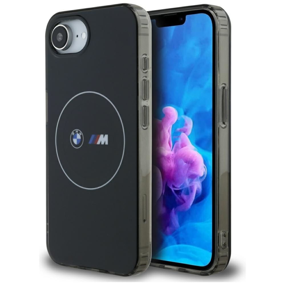 Muud kaubad BMW BMW IML Metal White Circle MagSafe iPhone 16e Case - Black
