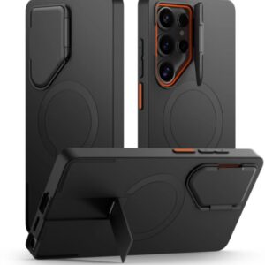 Citas preces Tech-Protect  Tech-Protect Kevlar Aura MagSafe Case for Samsung Galaxy S25 Ultra - Black/Orange 