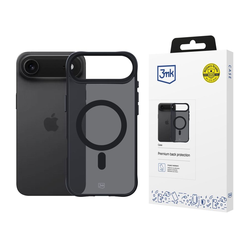 Muud kaubad 3MK 3mk Smoke MagCase for iPhone 17 Air - Black Semi-Transparent