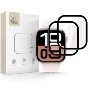 Citas preces Tech-Protect  Tech-Protect Glass Flex+ Hybrid Glass 2-pack for Apple Watch 10 42mm - Black 