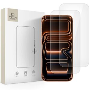 Citas preces Tech-Protect  Tech-Protect Glass Fit+ 2-pack tempered glass for iPhone 16 Pro / 17 / 17 Pro - transparent 