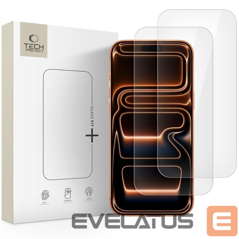 Citas preces Tech-Protect Tech-Protect Glass Fit+ 2-pack tempered glass for iPhone 16 Pro Max / 17 Pro Max - transparent
