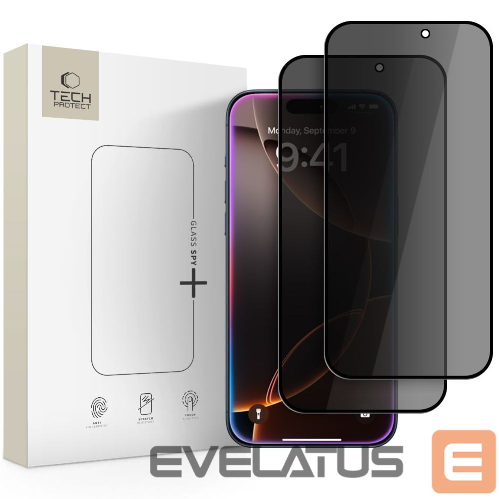 Citas preces Tech-Protect Tech-Protect Glass Spy+ 2-pack privacy glass for iPhone 16 Pro / 17 / 17 Pro