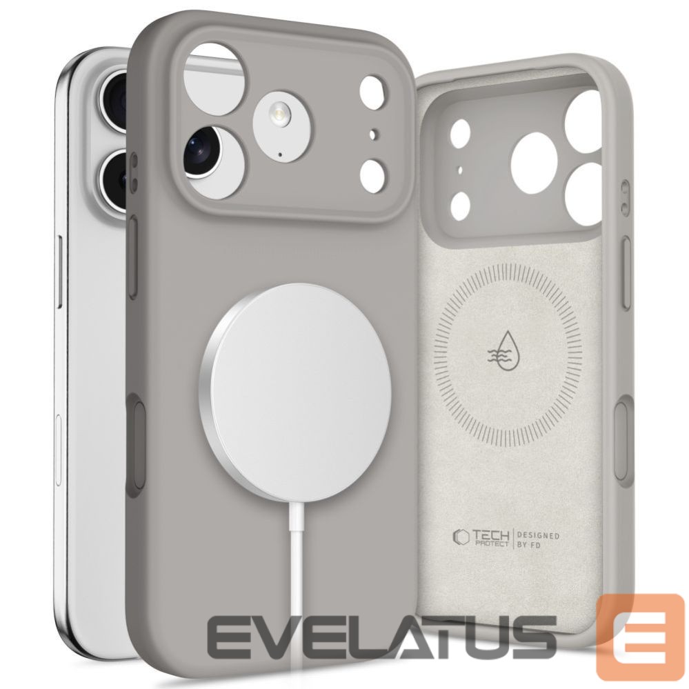 Citas preces Tech-Protect Tech-Protect Silicone MagSafe Case for iPhone 17 Pro - Gray