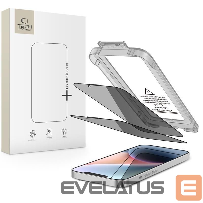 Citas preces Tech-Protect Tech-Protect Quick Set Spy+ Privacy Glass 2-pack for iPhone 13 / 13 Pro / 14 / 16e