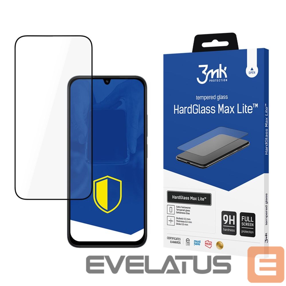 Muud kaubad 3MK 3mk HardGlass Max Lite Black Tempered Glass for Xiaomi Redmi Note 15 Pro