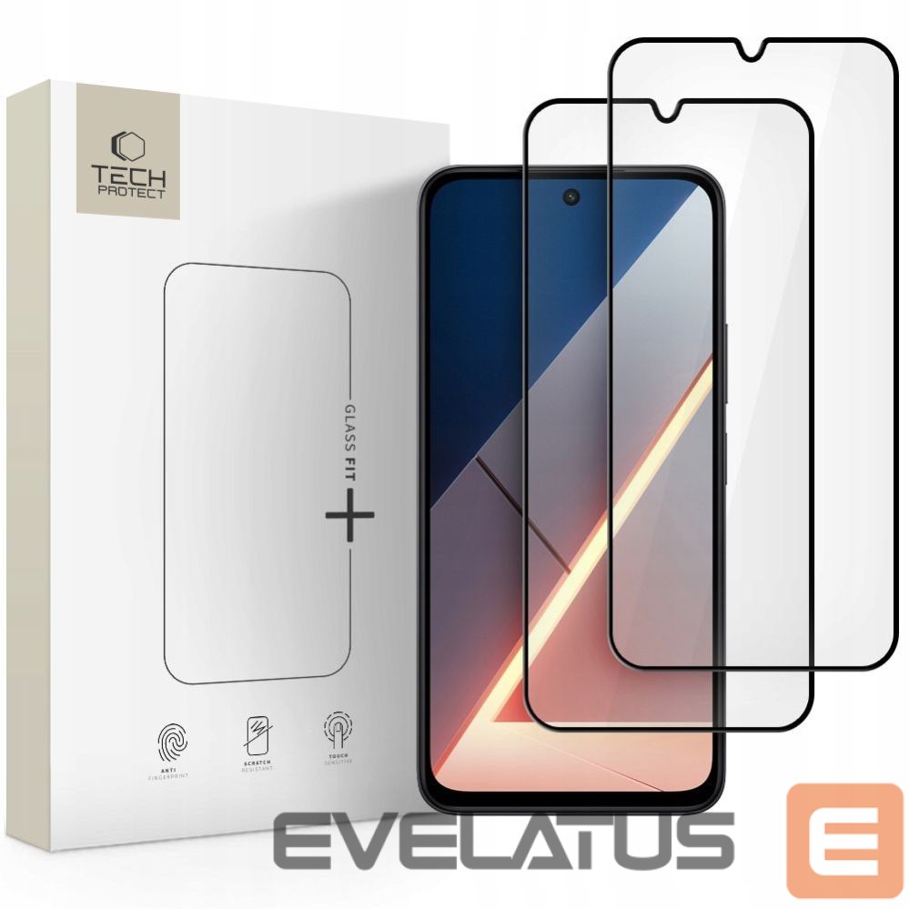 Citas preces Tech-Protect Tech-Protect Glass Fit+ 2-pack tempered glass for Xiaomi Poco M7 - black