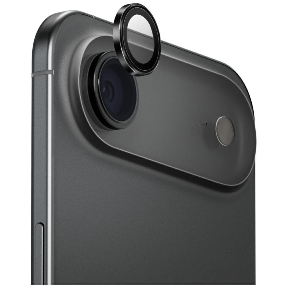 Citas preces UNIQ Uniq Optix Aluminum Camera Lens Protector for iPhone 17 Air with Applicator - Black