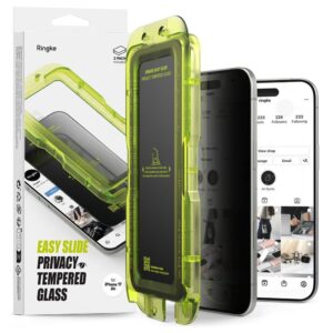 Kitos prekės Ringke  Ringke Easy Slide 2-pack Privacy Glass for iPhone 17 Air - Black 