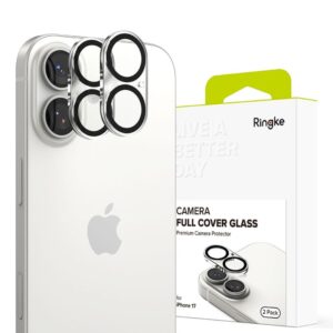 Kitos prekės Ringke  Ringke Camera Full Cover 2-pack for iPhone 17 - Black 