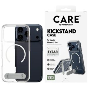 Citas preces Panzer Glass  CARE by PanzerGlass Feature Case w. Kickstand MagSafe for iPhone 17 Pro - Clear 