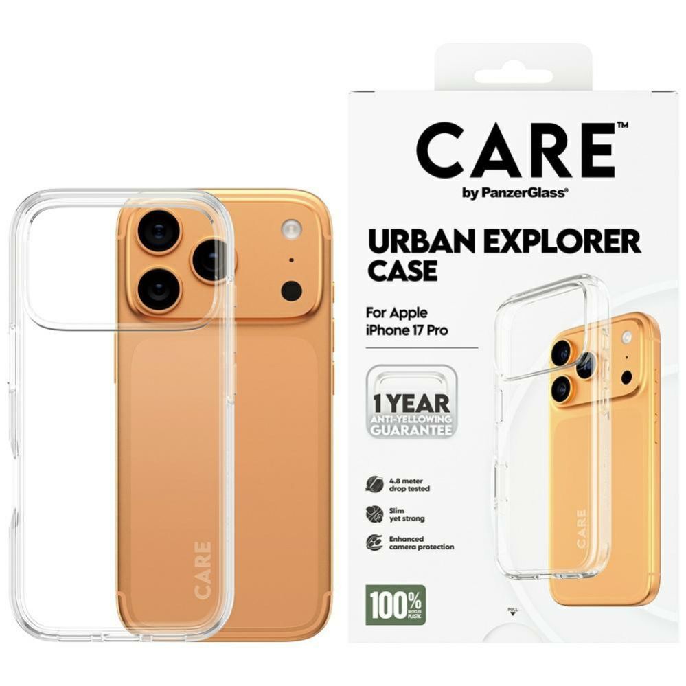 Muud kaubad Panzer Glass CARE by PanzerGlass Flagship Urban Explorer Case w. Clear Frame for iPhone 17 Pro - Transparent