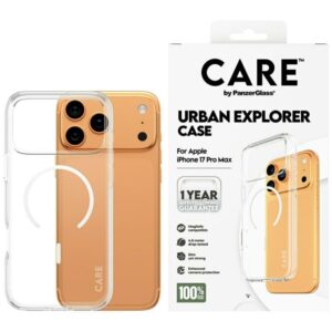 Kitos prekės Panzer Glass  CARE by PanzerGlass Flagship Urban Explorer Case w. White MagSafe for iPhone 17 Pro Max - Transparent 