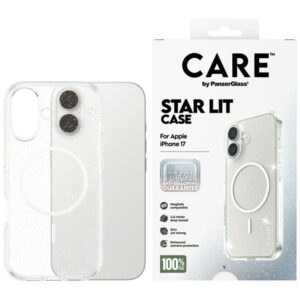 Kitos prekės Panzer Glass  CARE by PanzerGlass Flagship Urban Explorer Case w. White MagSafe for iPhone 17 - Clear Glitter 