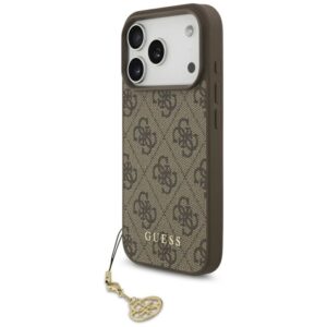 Kitos prekės Guess  Guess 4G Charms Collection MagSafe case for iPhone 17 Pro - brown 