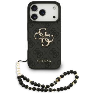Kitos prekės Guess  Guess 4G Strap 4G Classic Logo Case for iPhone 17 Pro - Black 