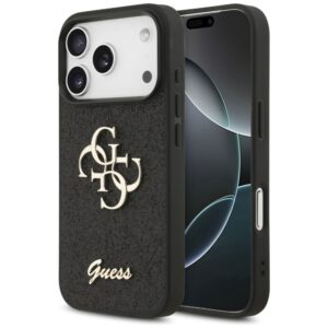 Kitos prekės Guess  Guess Fixed Glitter Big 4G case for iPhone 17 Pro - black 