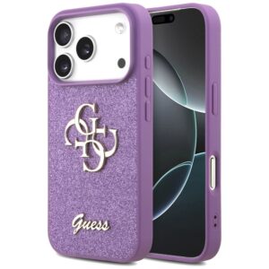 Kitos prekės Guess  Guess Fixed Glitter Big 4G case for iPhone 17 Pro - purple 