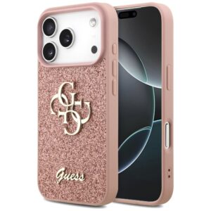 Kitos prekės Guess  Guess Fixed Glitter Big 4G Case for iPhone 17 Pro - Pink 