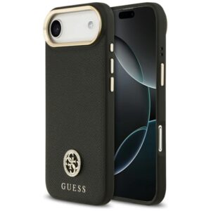 Kitos prekės Guess  Guess Grained Strass Logo MagSafe case for iPhone Air - black 