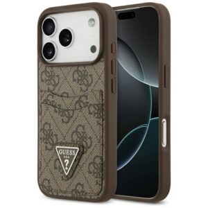 Kitos prekės Guess  Guess 4G Nauble Card Triangle Case for iPhone 17 Pro - Brown 