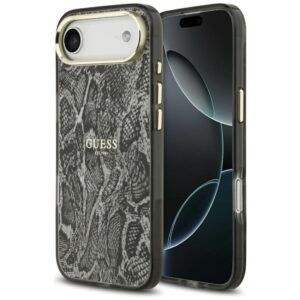 Citas preces Guess  Guess Python Pattern MagSafe Case for iPhone Air - Black 