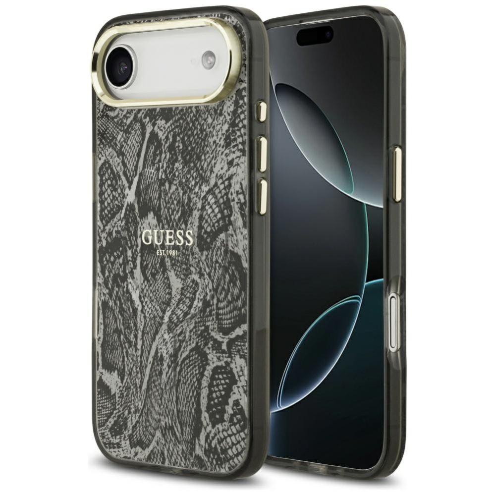 Citas preces Guess Guess Python Pattern MagSafe Case for iPhone Air - Black