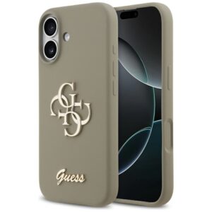 Citas preces Guess  Guess Silicone Big 4G Script Case for iPhone 17 - Brown 