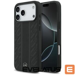 Muud kaubad Mercedes-Benz  Mercedes Leather Laurel Leaves Stripes MagSafe Case for iPhone 17 Pro Max - Black 