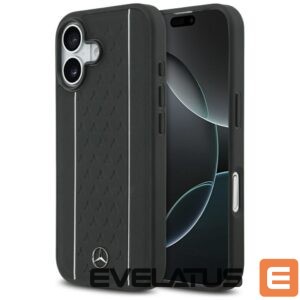 Muud kaubad Mercedes-Benz  Mercedes Leather Star Pattern Stripes MagSafe case for iPhone 17 - black 