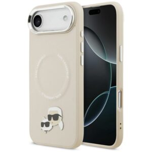 Citas preces Karl Lagerfeld  Karl Lagerfeld Karl & Choupette Pins MagSafe Case for iPhone Air - Beige 