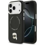 Kitos prekės Karl Lagerfeld  Karl Lagerfeld Karl Pin MagSafe Case for iPhone 17 Pro Max - Black 