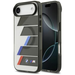 Kitos prekės BMW  BMW M IML Metal Buttons Tricolor Lines MagSafe Case for iPhone Air - Gray 