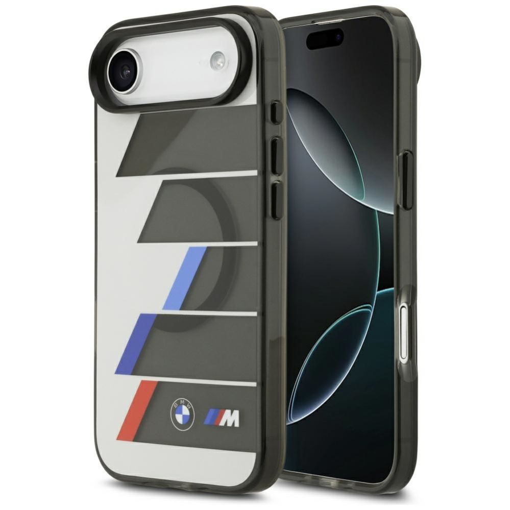 Muud kaubad BMW BMW M IML Metal Buttons Tricolor Lines MagSafe Case for iPhone Air - Gray