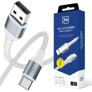 Other goods 3MK  3mk Hyper Cable N-SERIES USB-A / USB-C 1m 9V/2A 18W / white 