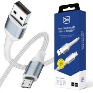 Other goods 3MK  3mk Hyper Cable N-SERIES USB-A / MicroUSB 1m 5V/2.4A 12W / white 