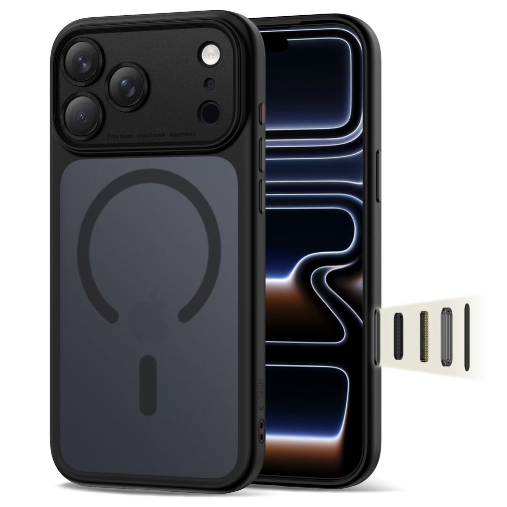 Citas preces Tech-Protect Tech-Protect Magpeak Magsafe CC Case for iPhone 17 Pro Max - Matte Black
