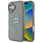 Citas preces Karl Lagerfeld  Karl Lagerfeld IML Metal Karl&Choupette Head MagSafe Case for iPhone 16 Plus - Black 