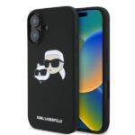 Muud kaubad Karl Lagerfeld  Karl Lagerfeld Silicone Nauble Heads Print MagSafe Case for iPhone 16 - Black 