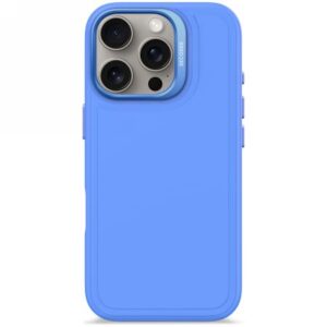 Citas preces Decoded  Decoded AntiMicrobial Silicone Stacks Backcover Case with MagSafe for iPhone 16 Pro - Blue 