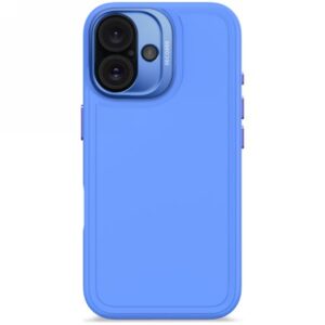 Citas preces Decoded  Decoded AntiMicrobial Silicone Stacks Backcover Case with MagSafe for iPhone 16 - Blue 