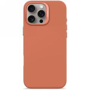 Citas preces Decoded  Decoded AntiMicrobial Silicone Backcover with MagSafe for iPhone 16 Pro Max - Orange 