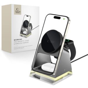 Citas preces Tech-Protect  Tech-Protect QI15W-A43 3in1 Wireless Charger with MagSafe for Apple Devices - Black 