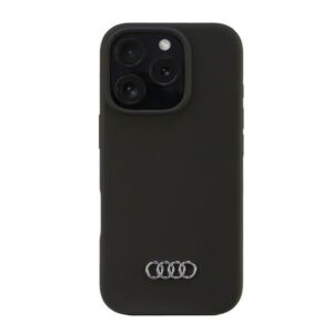 Kitos prekės Audi  Audi Silicone Case iPhone 16 Pro 6.3" black/black hardcase AU-LSRIP16P-Q3/D1-BK 